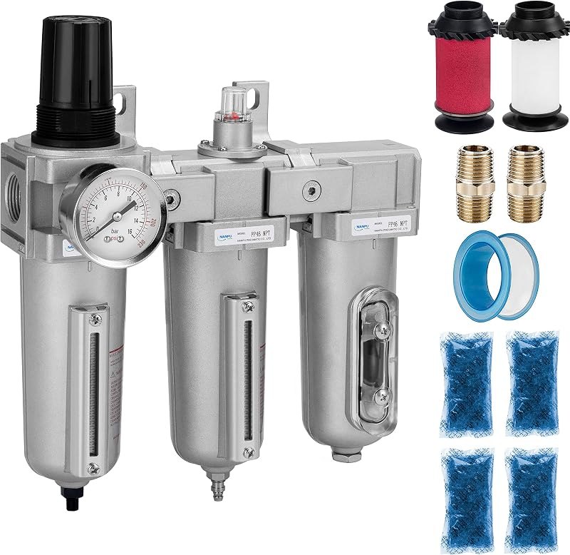 NANPU 3/4" NPT Industrial Air Compressor Filter Dryer Regulator, 175 PSI — best air water separator for air water