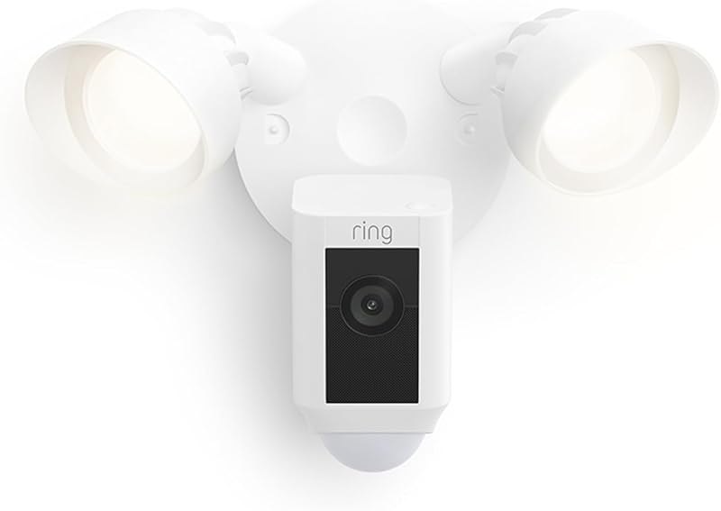 Ring Floodlight Cam Plus with Plug-In Mount - Plug-in power Outdoor Camera, 1080p Video, Live View with Color Night