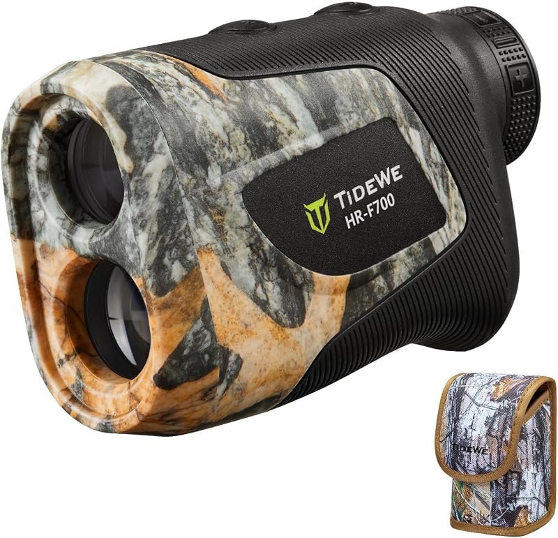 TIDEWE Hunting Rangefinder, Rechargeable Camo Laser Range Finder 700/1000Y