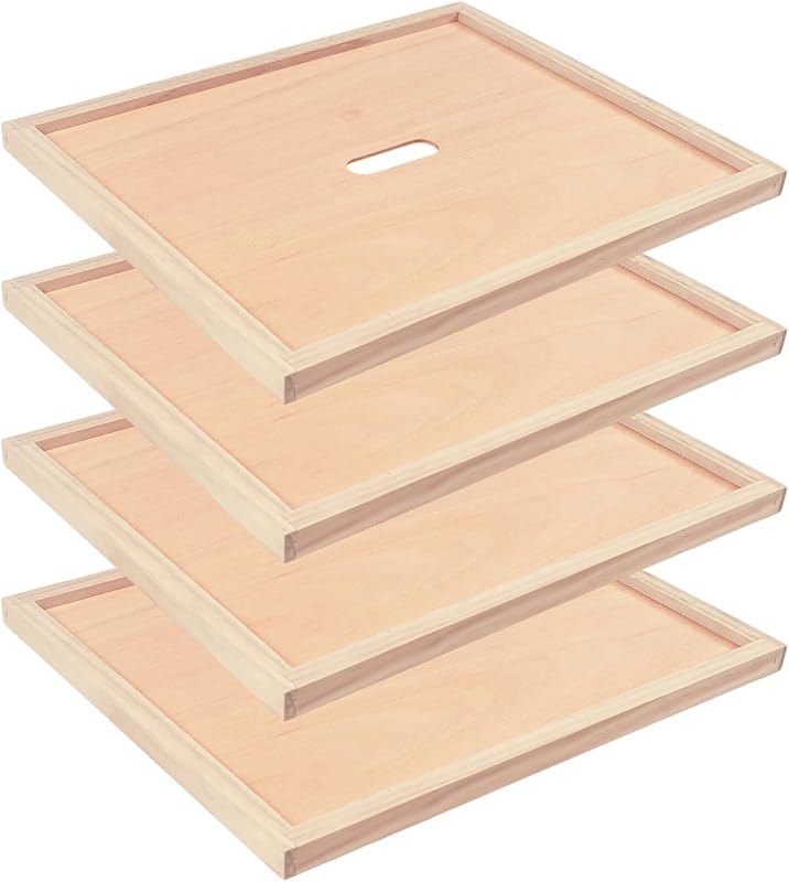 4 Pack Beehive Inner Cover 10 Frame Langstroth Bee Hive Inner Covers Hive Box Cover for Beekeeping Beehive Insulation