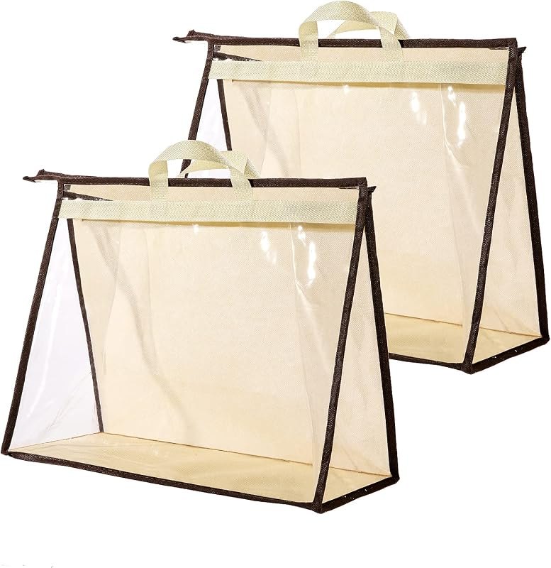 Clear Handbag Storage Bags Purse Organizer for Closet, Zipper Hanging Storage Bag for Handbags, XL, 2PCS — handbags
