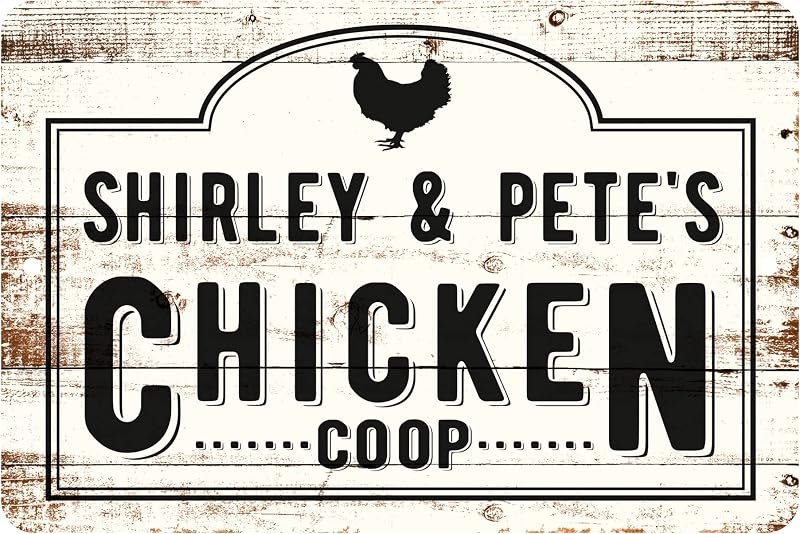 Personalized Chicken Coop Metal Sign (4x6 Inches) — chicken coop window for chicken coop window