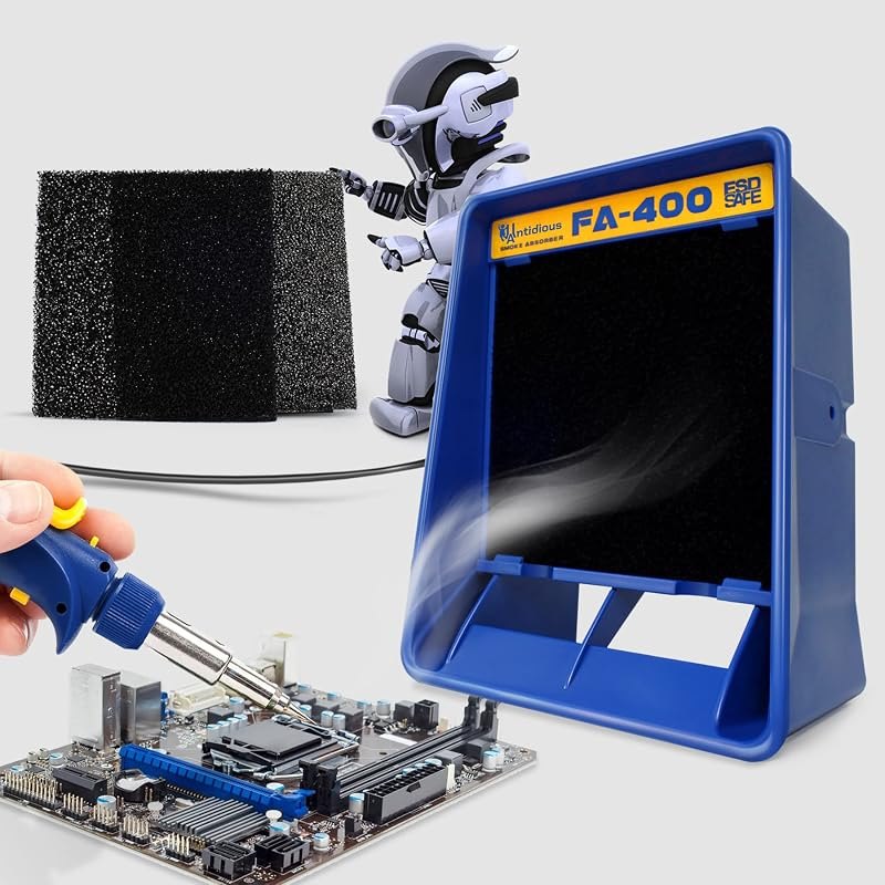 Antidious Fume Extractor Anti-ESD Solder Smoke Absorber Portable Filter for Soldering DIY Fan Extraction Equipment