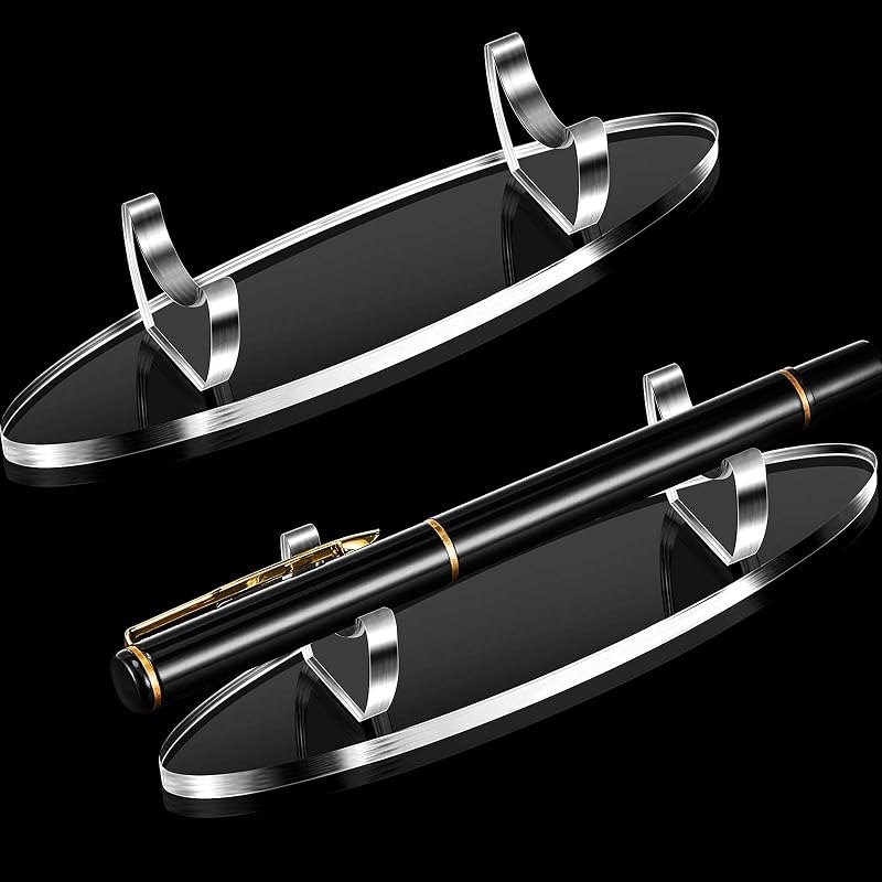 Chinco 2 Pcs Acrylic Pen Display Holder Display Stand Clear Pen Holder Rack — 13 inch pen display for inch pen display