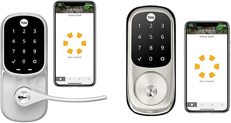 Yale Assure Lever, Wi-Fi Smart Door Lever & Lock Touchscreen, Wi-Fi Smart Lock - Works, Amazon Alexa, Google