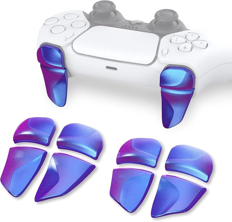 PlayVital Blade 2 Pairs Shoulder Buttons Extension Triggers for ps5 Controller, Game Improvement Adjusters for PS
