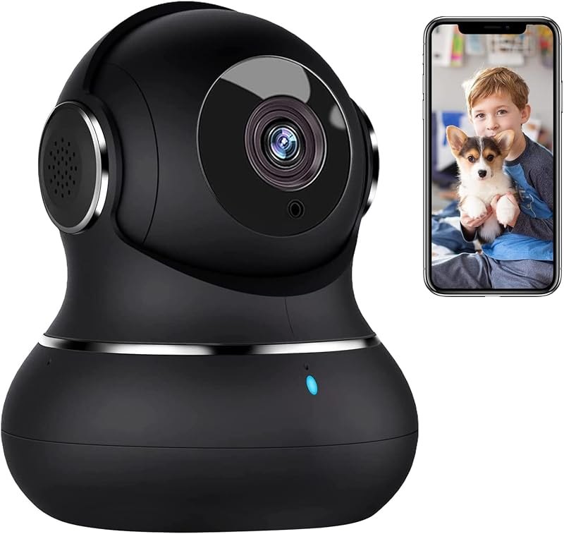 litokam 2K Indoor Security Camera, 360° Cameras for Home Security Indoor with Motion Detection, Pet Cam with Phone