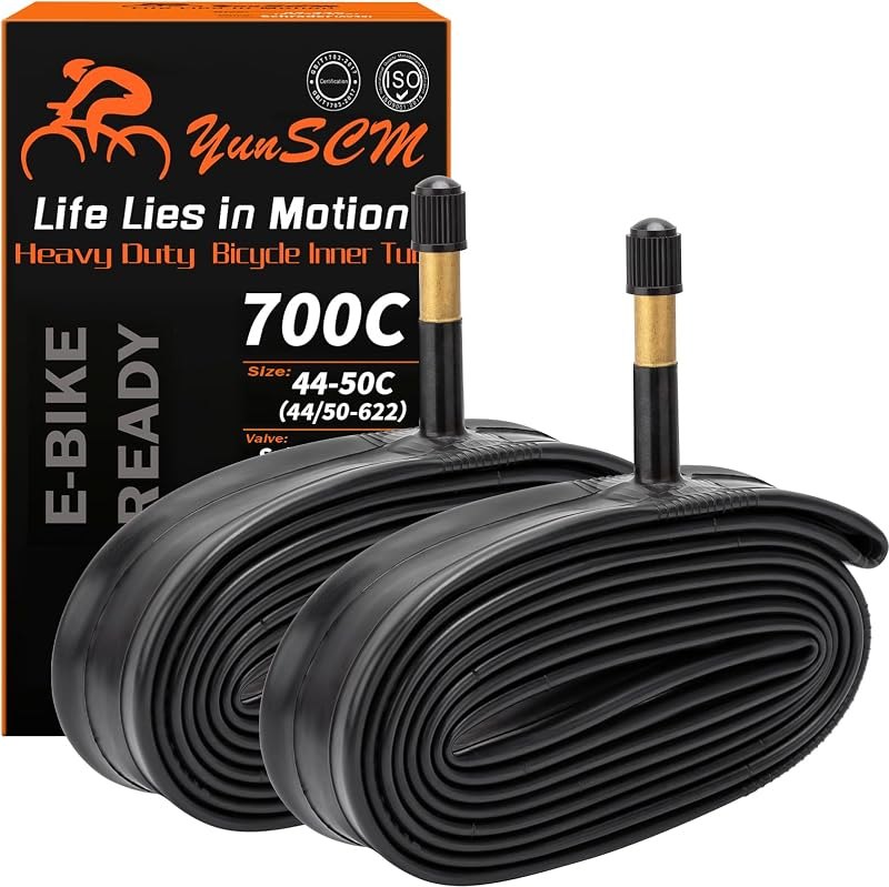 700C Heavy Duty Bike Tubes 700x44C/45C/48C/50C (44/50-622) 700C Bicycle Inner Tubes Compatible with 700 x 44C 700x45C