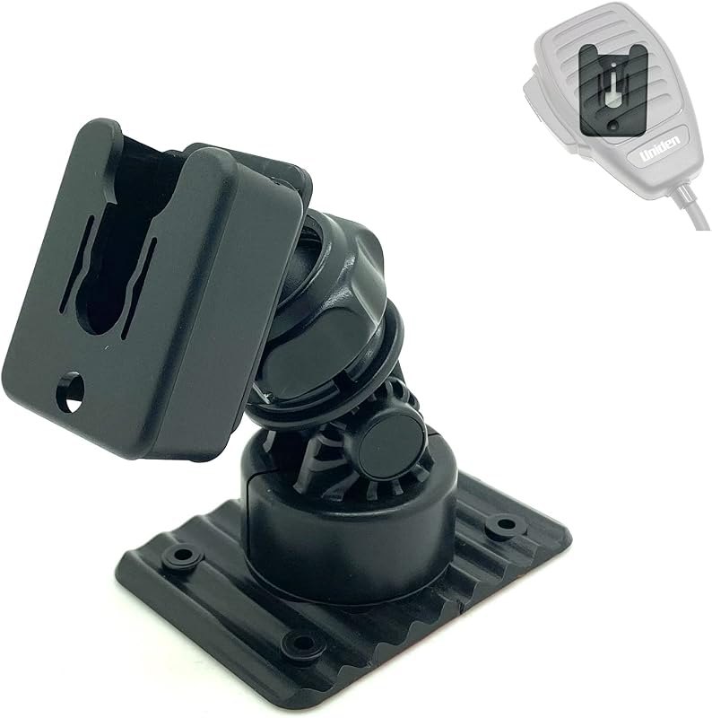 LycoGear Multi Angle Adhesive Dashboard and Console Holder Mount for All Ham CB Radio Microphone Mic Hanger with
