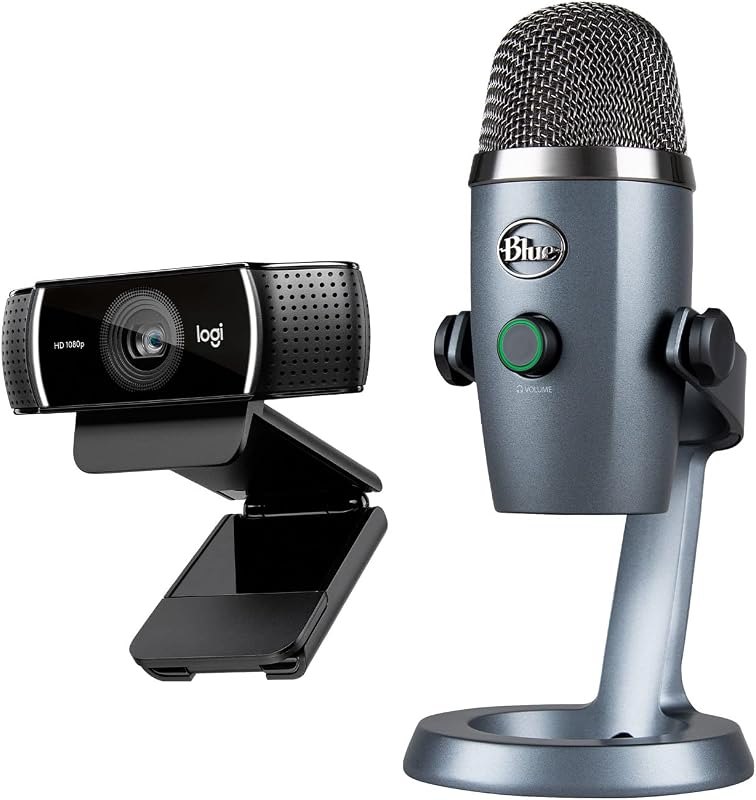 Logitech C922x Pro Webcam + Blue Yeti Nano - Perfect for Professional Video Calls, 1080p/30fps, 720p/60fps — best