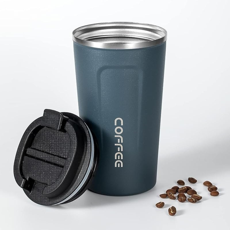 Travel Coffee Mug, 17oz Insulated Tumbler with Lid Spill Proof, Leakproof Stainless Steel Vacuum Cups for Iced / Hot