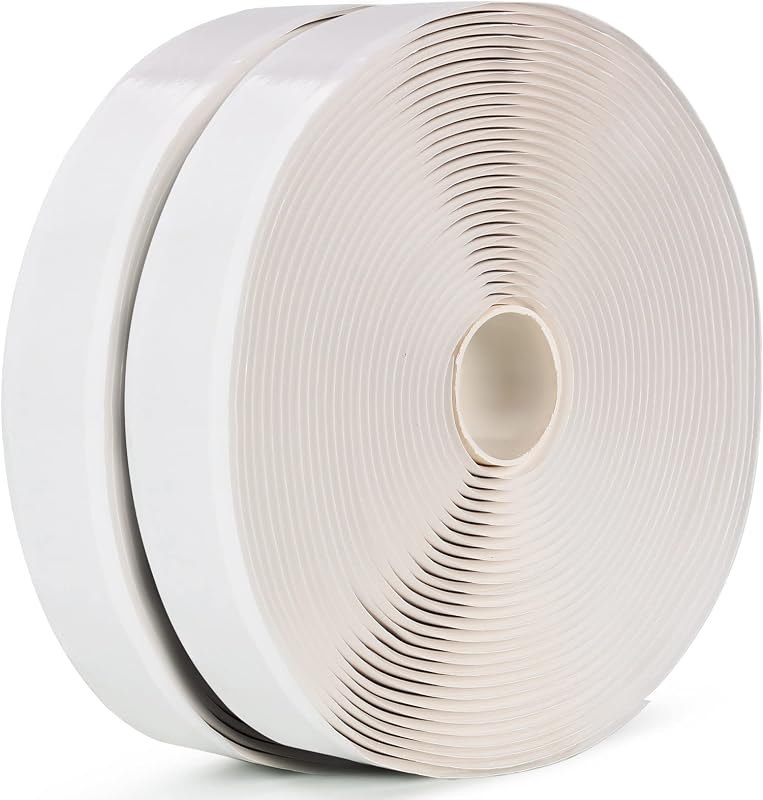 LLPT Butyl Tape 1 Inch x 33 Feet White 2 Pack Leak Proof Waterproof Seal — rain roof leak tape for rain roof leak tape