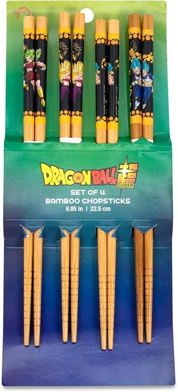 Dragon Ball Super Wooden Bamboo Chopsticks, Set Of 4 — kitchen Japanese Chopsticks for kitchen japanese chopsticks