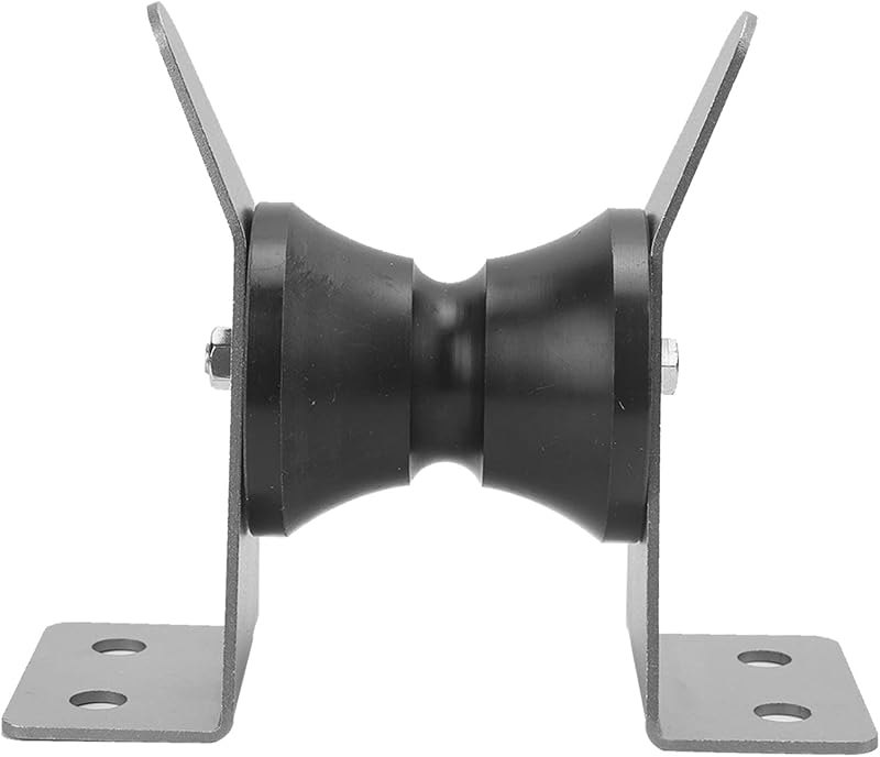 Ymiko Marine Anchor Bracket 316 Stainless Steel Dual Wheel Butterfly Type Mount Bow Roller Bracket Marine Hardware