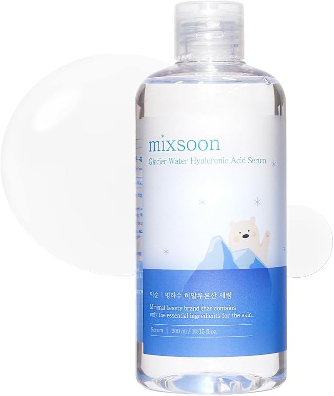 mixsoon Glacier Water Hyaluronic Acid Serum-Deep Hydration and Cooling for Face, Hydration Booster, Refreshing