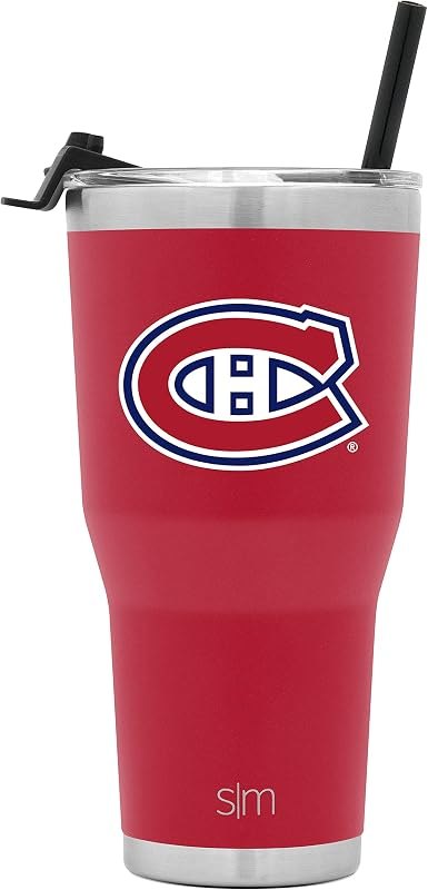 Simple Modern Officially Licensed NHL Montreal Canadiens 30oz Cruiser Tumbler Insulated Travel Mug Cup with Flip Lid