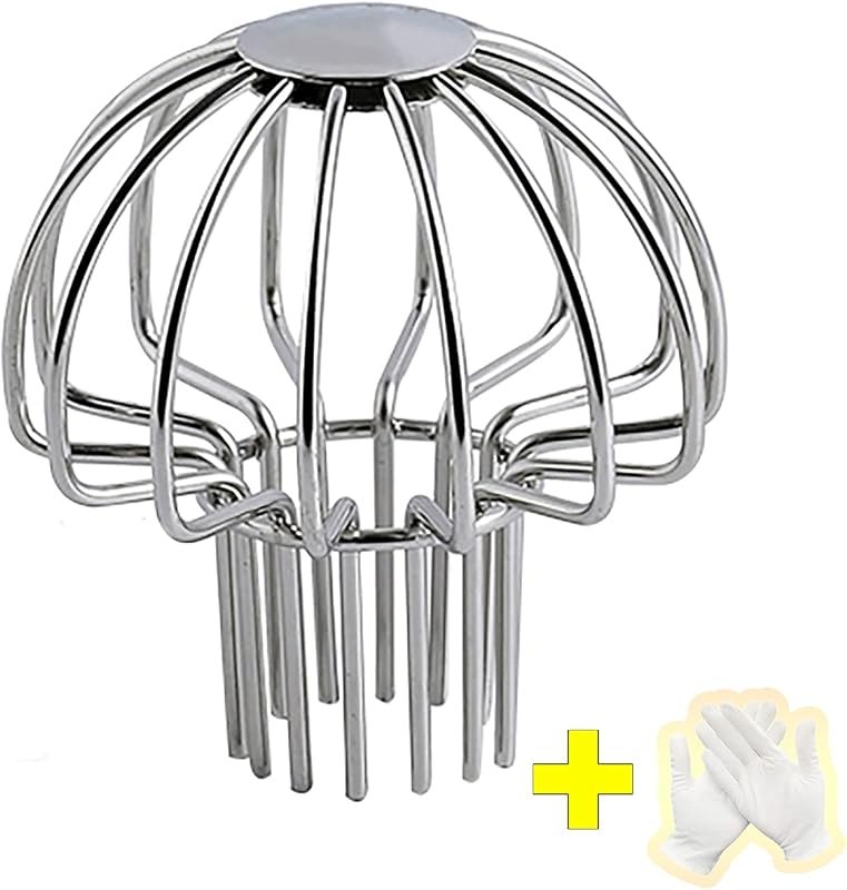 Gutter Guard 304 Stainless Steel Outdoor Roof Drain Anti-Blocking Line Cap, Mushroom Type Drainage Gutter Guard