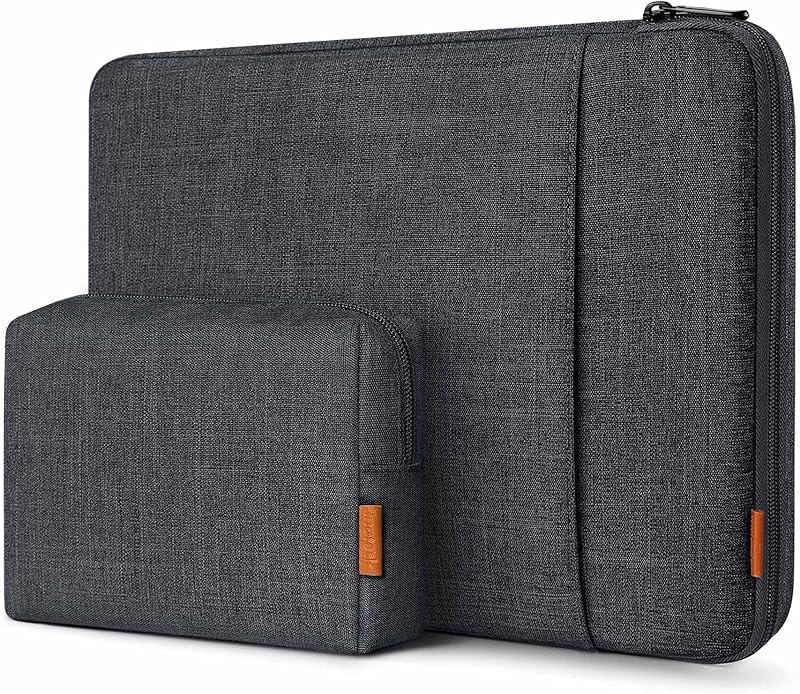 Inateck 360° Protection Laptop Bag with Accessory Bag, Compatible with 15-15.6 inch Laptop, Black Gray — best computer