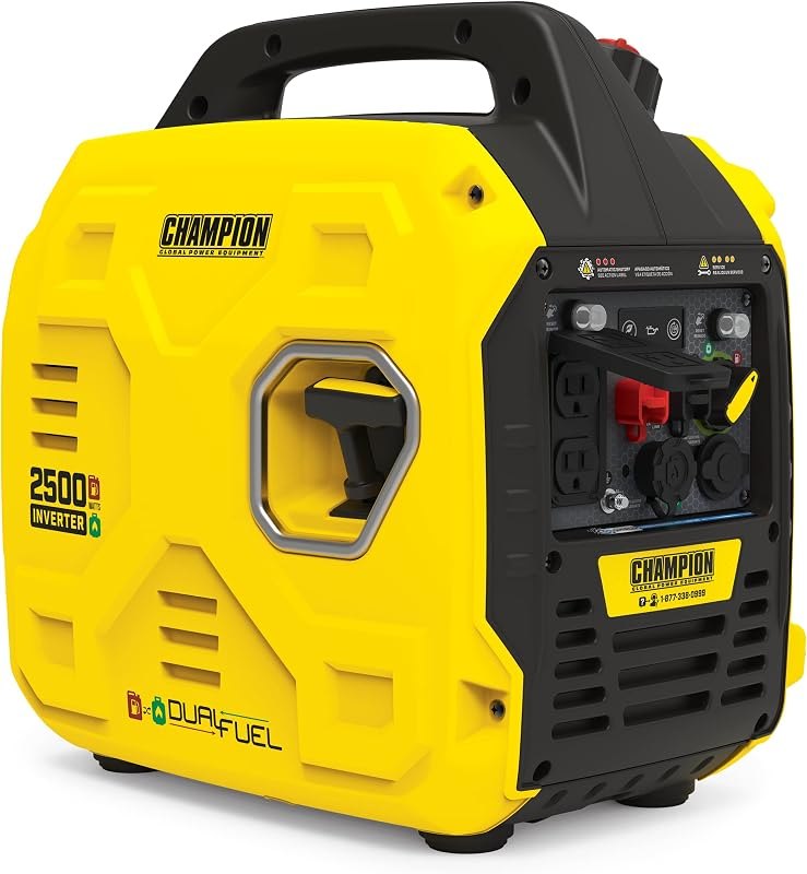 Champion Power Equipment 2500-Watt Dual Fuel Ultralight Portable Inverter Generator with Quiet Technology and CO