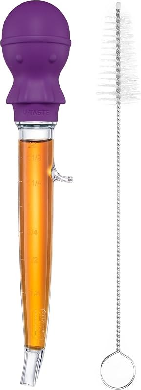 U-Taste Turkey Baster for Cooking, Large Basting Bulb with Brush, Purple — electric turkey baster for electric turkey