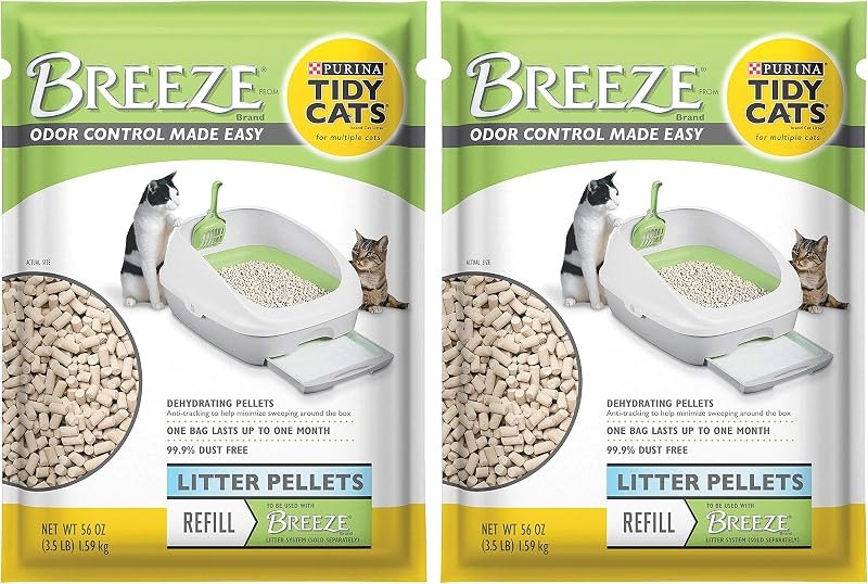 Purina Tidy Cats Breeze Litter Pellets Refill Pouch, Made for Multiple Cats, Anti-Tracking Pellets, 3.5 LB Refill
