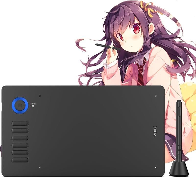 VEIKK A15 Pro Graphics Drawing Pen Tablet : Large Active Area Graphics Digital Tablets with Passive Pen,Drawing pad