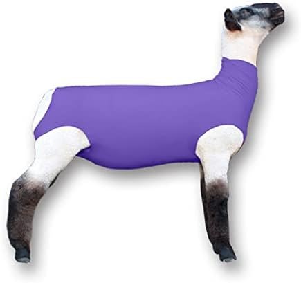 Show Pro Purple Spandex Lamb Tube for Show Sheep & Lamb - Show Livestock Supplies: Sheep Covers & Blankets (Large) —