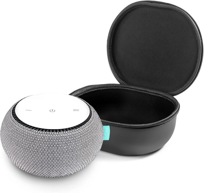 SNOOZ Travel Bundle - Original Cloud Smart White Noise Sound Machine and Travel Case — white portable sound machine