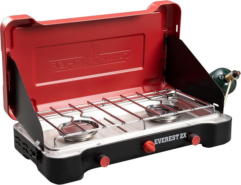Camp Chef Everest 2X 2-Burner Portable Camping Stove, 40,000 BTUs, Propane — best portable propane burner for portable