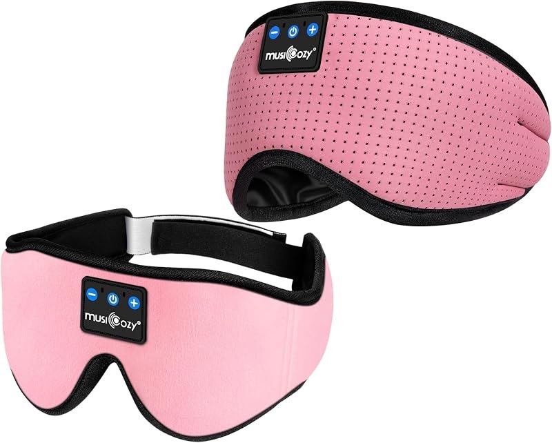 MUSICOZY Sleep Headphones Breathable Bluetooth 5.4 Headband 3D Sleeping Headphones, Wireless Eye Mask Sleep Earbuds