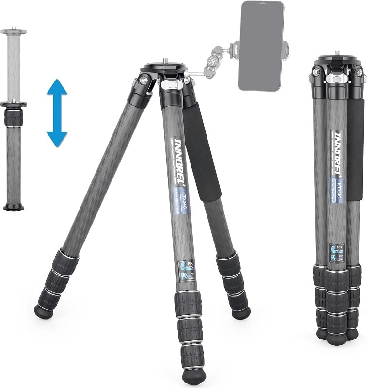 Carbon Fiber Tripod INNOREL KT324C Without Head Professional Portable Compact Travel Tripod for Digital DSLR Camera