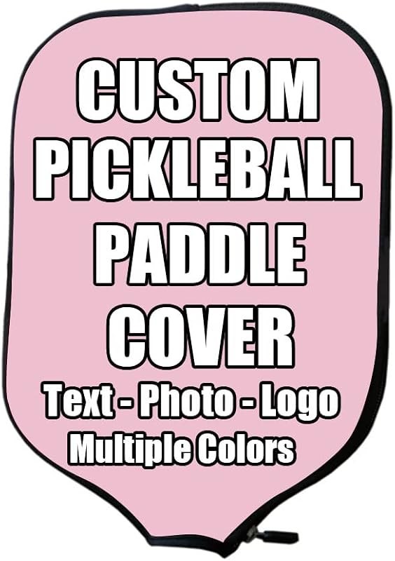 Custom Pickle Ball Paddles Cover with Your Image Photo Text or Logo, Personalized Paddles Covers Sleeves Fits Most