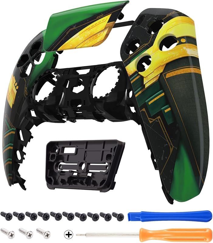 eXtremeRate Armor of Ragnarok Touchpad Front Top Shell Compatible with ps5 Controller BDM-010 BDM-020, DIY Replacement