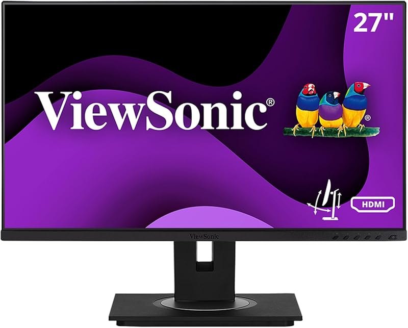 ViewSonic VG2748A 27 Inch 1080p IPS Ergonomic Computer Monitor, USB Hub — 27 inch 4K monitor for inch monitor