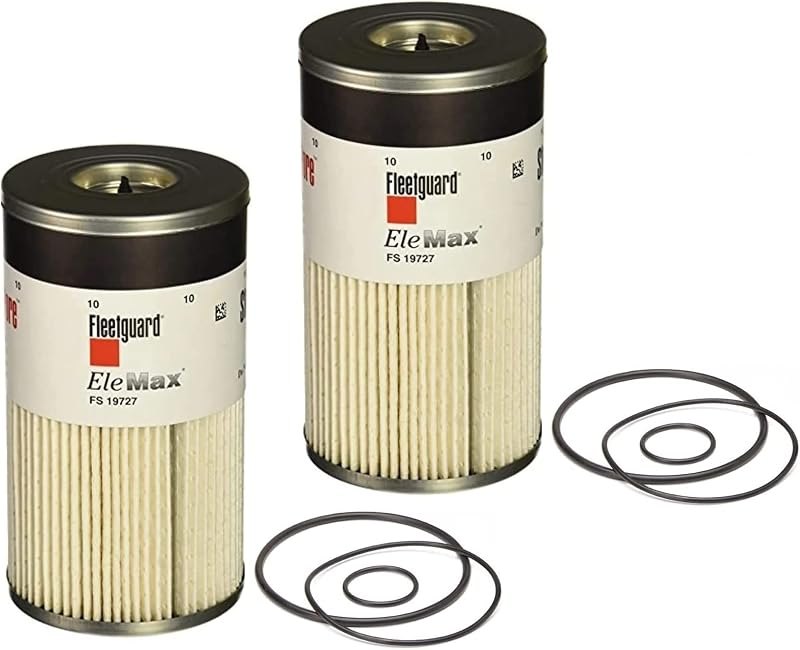 Genuine Fleetguard - Cummins Filtration FS19727 Fleetguard Fuel Filter Water Separator (Pac of 2), Replaces Baldwin