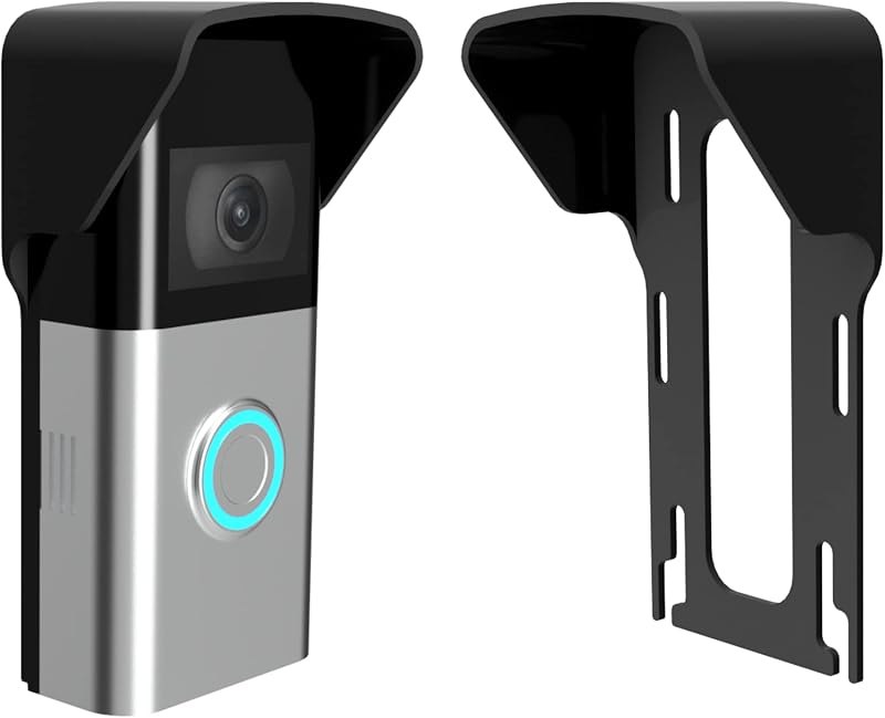 Video Doorbell No Drill Rain Cover Compatible with RingDoorbell Battery Doorbell & Older 1/2/3/4 2nd Gen & 3 Plus Rain