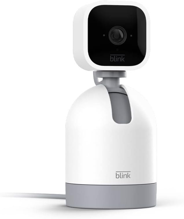 Blink Mini Pan-Tilt Camera (newest model), Rotating indoor plug-in smart security camera, two-way audio, HD video
