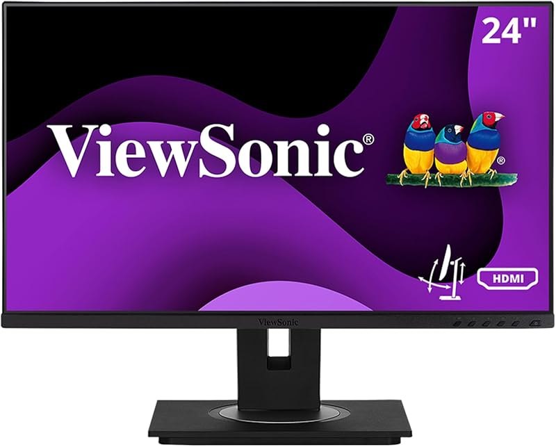 ViewSonic VG2448A 24 Inch 1080p IPS Ergonomic Computer Monitor, USB Hub — 24 inch 1080p monitor for inch 1080p monitor