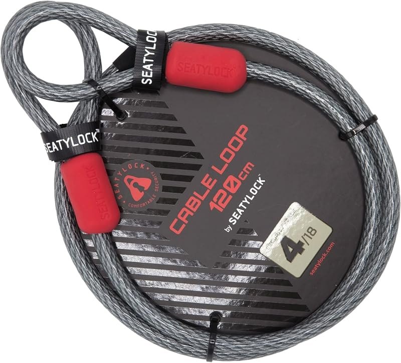 SeatyLock Bike Cable Lock, Anti Theft Strong Triple Braided Steel Cable — bicycle bike lock for bicycle bike lock