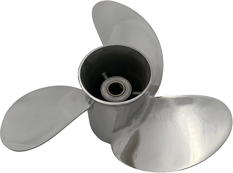 Boat Propeller 8.5x8.5 Fit for Mercury Tohatsu Outboard 8hp 9.9hp 9.8hp Stainless Steel 12 Tooth — stainless steel