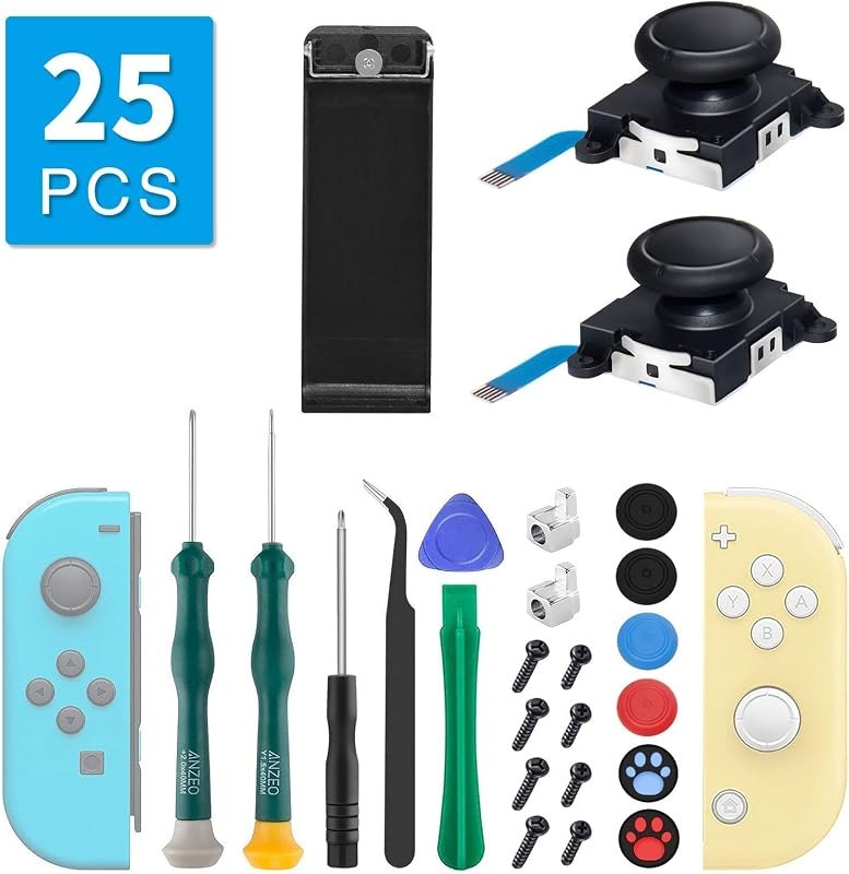 LONANDY 2 Pack Joycon Joystick Replacement, Switch Kickstand Replacement for Switch Console, Replacement Parts Repair
