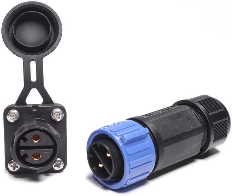 Trolling Motor Plug Receptacle Set, ABPF Marine Boat Power Connector, Waterproof Connector for Motor, 12/24/36/48 Volt