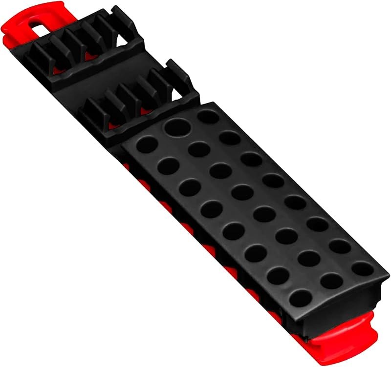 Ernst Manufacturing 30 Tool Magnetic Bit Buddy, 1/4" Hex Bit Holder - Red/Blk — magnetic bit holder for magnetic bit