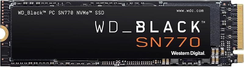 WD_BLACK 2TB SN770 NVMe Internal Gaming SSD Solid State Drive - Gen4 PCIe, M.2 2280, Up to 5,150 MB/s - WDS200T3X0E -