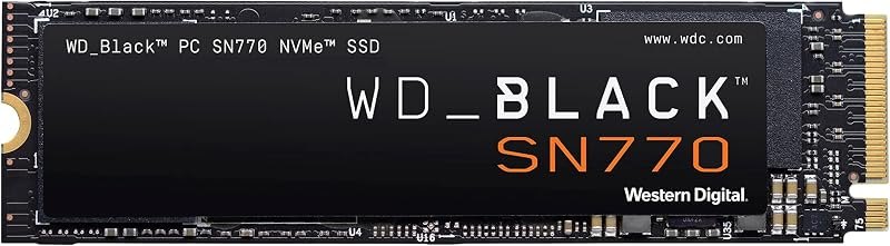 WD_BLACK 1TB SN770 NVMe Internal Gaming SSD Solid State Drive - Gen4 PCIe, M.2 2280, Up to 5,150 MB/s - WDS100T3X0E -