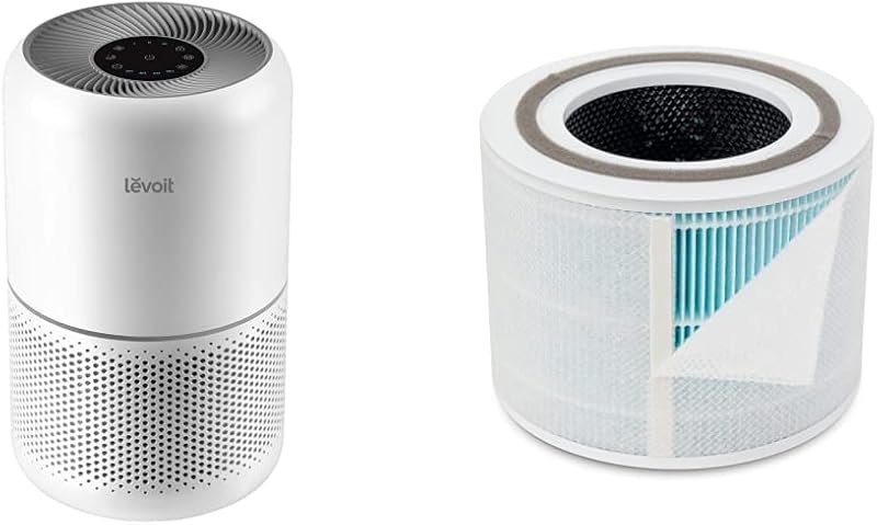Core 300 Air Purifier and Replacement Filter Bundle for Home Ash, Smoke, and Toxic chemical compounds during wildfire