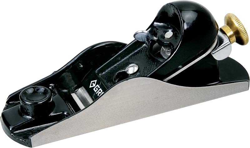 Groz Block Plane, BP/220 Fixed-Mouth Hand Plane with 42mm Cutter, 180mm Body, 21deg Blade Angle for Chamfering