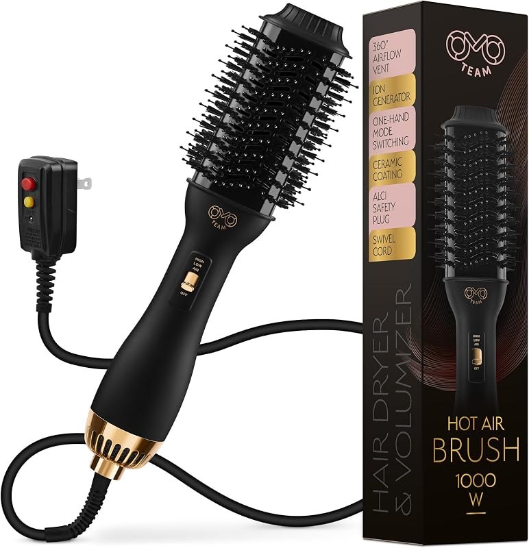 Blow Dryer Brush for Women, Hot Air Brush, Oval Barrel, 60MM — hot brush buddies for hot brush buddies