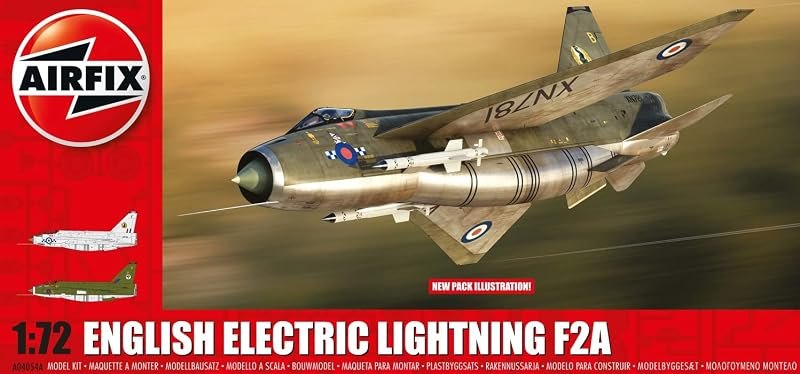 Airfix Model Airplane Kit Gift Set - A04054A English Electric Lightning F.2A, Plastic Plane Model Kits for Adults &