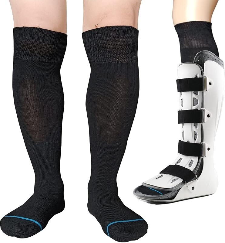 Walking Boot Socks Replacement Sock Liner for Orthopedic Boot Walker Brace, Cast Socks for Fracture Boot Surgical leg